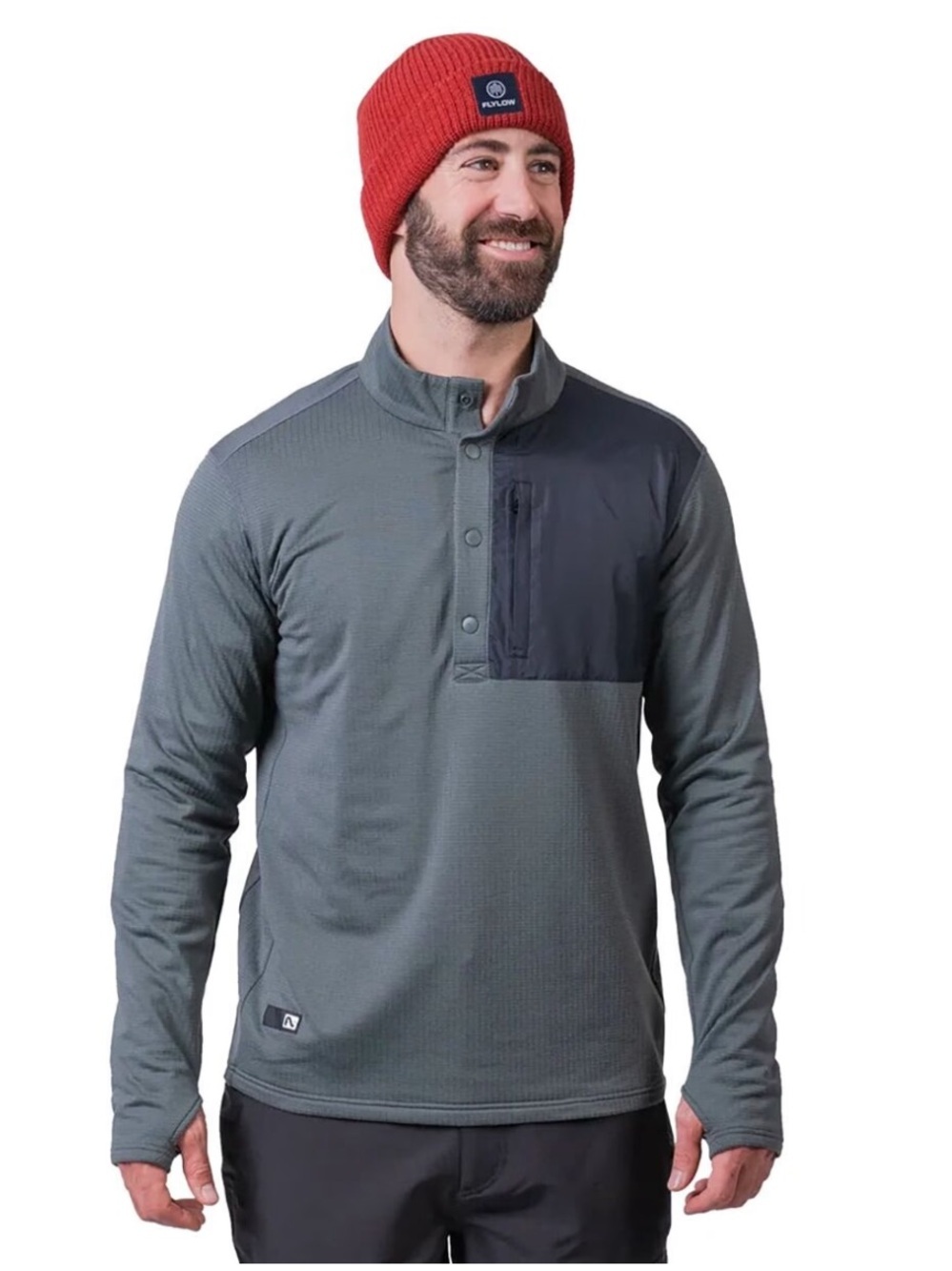 FLYLOW Micah Fleece Pullover Gray Size Large